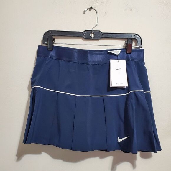 Nike Essential Victory Tennis Skirt Womens Sz Large Blue CJ1606-420 NWT - Picture 1 of 10